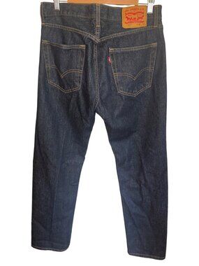 Levis 505 Mens Straight Leg Jeans W32 L32 Dark Indigo Denim Work Wear Utility